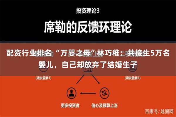 配资行业排名 “万婴之母”林巧稚：共接生5万名婴儿，自己却放弃了结婚生子