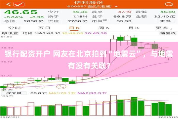 银行配资开户 网友在北京拍到“地震云”，与地震有没有关联？