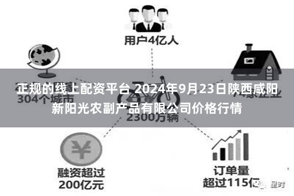 正规的线上配资平台 2024年9月23日陕西咸阳新阳光农副产品有限公司价格行情